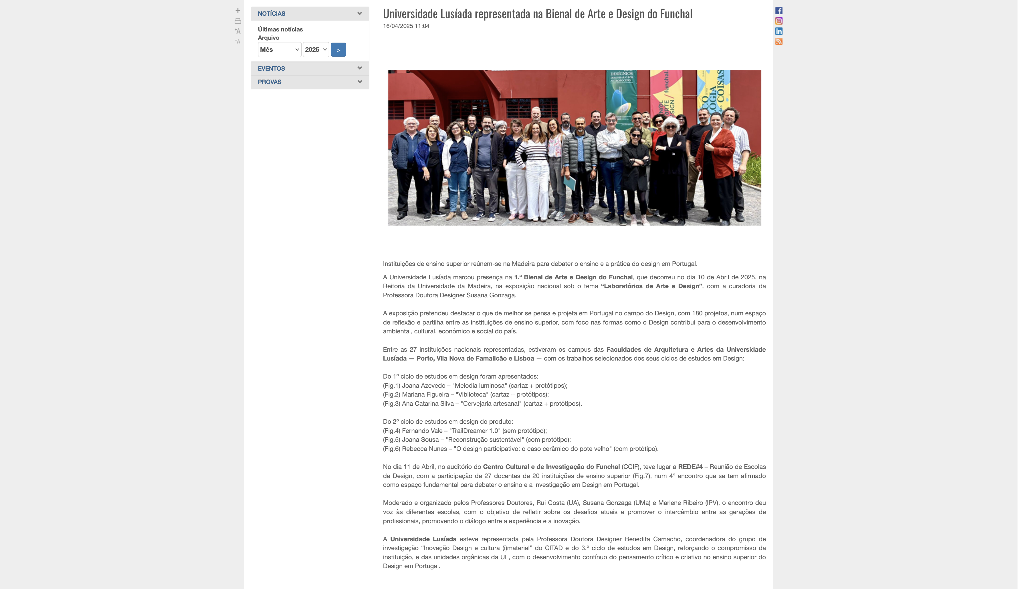 Universidade Lusíada representada na Bienal de Arte e Design do Funchal